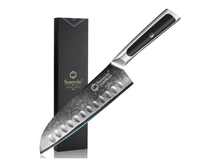 LuxusKollektion Damastmesser Kochmesser Santoku 18cm Damast HRC60