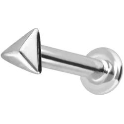 14 Karat Gold Labret mit Innengewinde PYRAMIDE