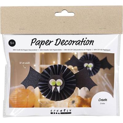 Creativ Company Mini Kreativ Set Papierdeko, Fledermäuse