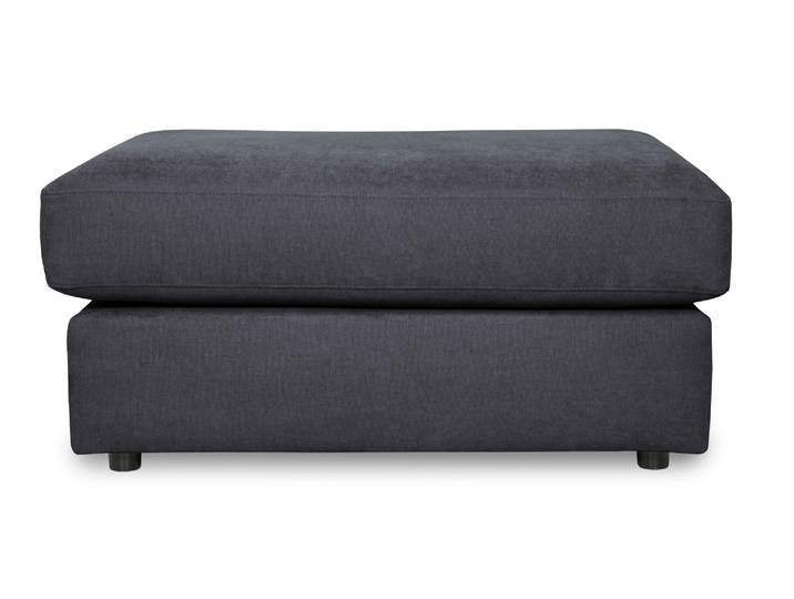 Polsterhocker GOODPRODUCT Nivette, weiches Chenille , grau (dunkelgrau), B:95cm H:45cm T:65cm, 100% Polyester, Hocker, Polsterhocker, 95x65 cm, eine tolle Ergänzung zum Sofa