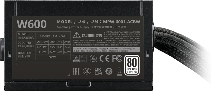 Cooler Master ELITE NEX 600W 230V Mesh