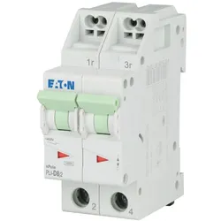 Eaton 101304 Leitungsschutzschalter mit Steckklemme, 8 A, 2p, Charakteristik: D PLI-D8/2