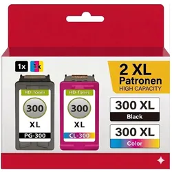 Druckfuxx, Druckerpatrone, 2x REFILL DRUCKER PATRONEN für HP 300 XL F2492 F2493 F4200 F4210 F4213 F4224