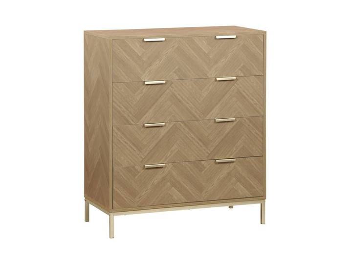 sweeek - Commode de rangement décor chevrons 4 tiroirs BUDAPEST