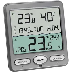 TFA Venice, Thermometer + Hygrometer, Grau, Blau