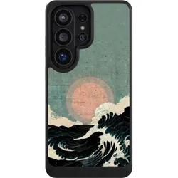 Nivocase Hülle für Samsung Galaxy S26 Ultra Handyhülle NIVOcore Case Schwarz Kunst Meer Welle (Samsung Galaxy S26 Ultra), Smartphone Hülle, Schwarz