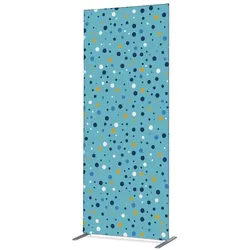 SHOWDOWN Displays Showdown Textil Raumteiler Deko - 85-200 Punkte - Blau - Aluminiumrahmen - Schwarz