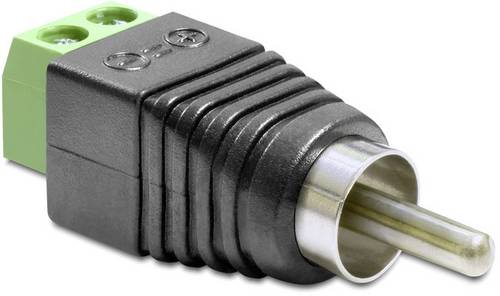 Delock 65417 Cinch Adapter [1x Cinch-Stecker - 1x 2-Draht-Leitung] Schwarz 0.00 m