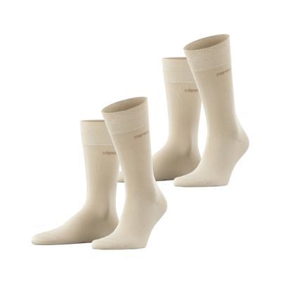 Socken ESPRIT "Basic Uni", Herren, Gr. 43-46, Sockengröße, beige (cream), Obermaterial: 80% Baumwolle, 18% Polyamid, 2% Elasthan, unifarben, normal, Socken Socken, mit hohem Baumwollanteil atmungsaktiv