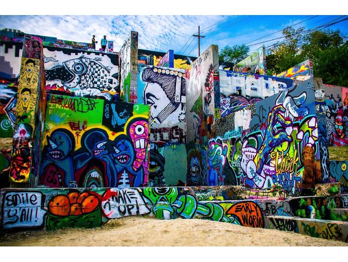 Fototapete PAPERMOON Graffiti , bunt, B:2,5m L:1,86m, Vlies, Tapeten, Fototapete