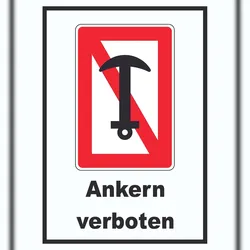 HB-Druck Ankern verboten Schild A1 (594x841mm)