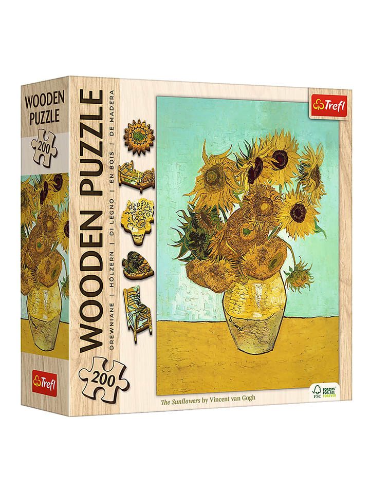 Trefl 200tlg. Holzpuzzle "Sonnenblumen - Vincent van Gogh" - ab 6 Jahren - onesize