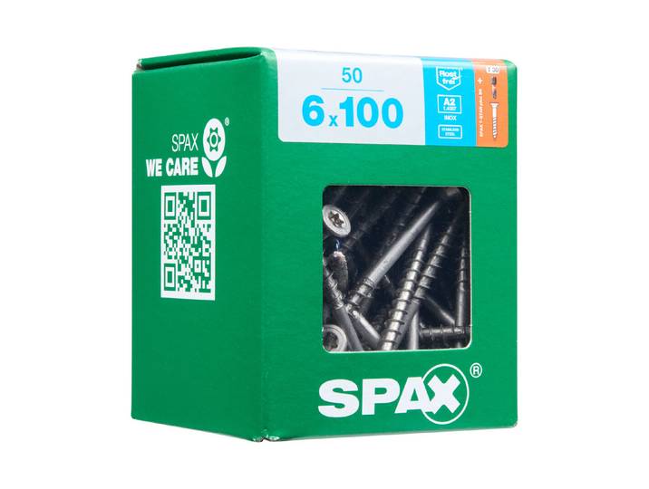 Spax Torx-Holzschraube 6 × 100 mm A2 Edelstahl