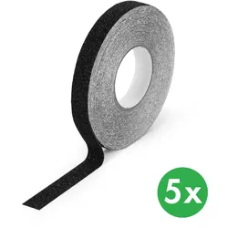 Antirutschband, Grobkorn, 25 mm x 18,3 m, 5 Stk, schwarz