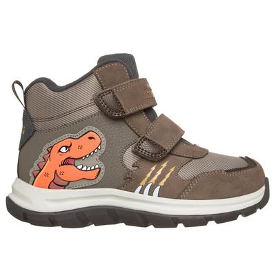 Winterstiefel SKECHERS "DYNAMIC TRAIL", Damen, Gr. 33, Warmfutter, taupe, Leder, Schuhe Winterstiefel, mit Klettverschlüssen, waterproof, Größenschablone zum Download