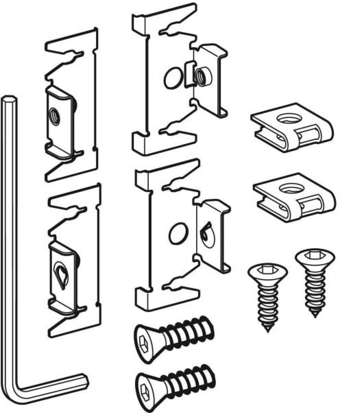 Geberit Befestigungs-Set für BetPl. 241877001 verschraubbar
