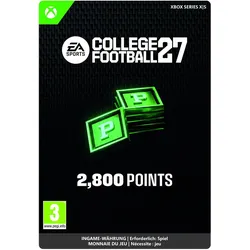 Microsoft Xbox COLLEGE FOOTBALL 27 - 2800 CUT POINTS Download Code, Ingame Währung