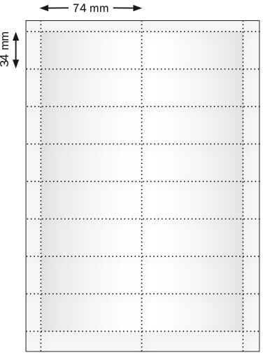 SPRINTIS 10 feuille - Planches d'impression, blanches 16 badges par planche d'impression   Polar 35, 74 x 34 mm, papier