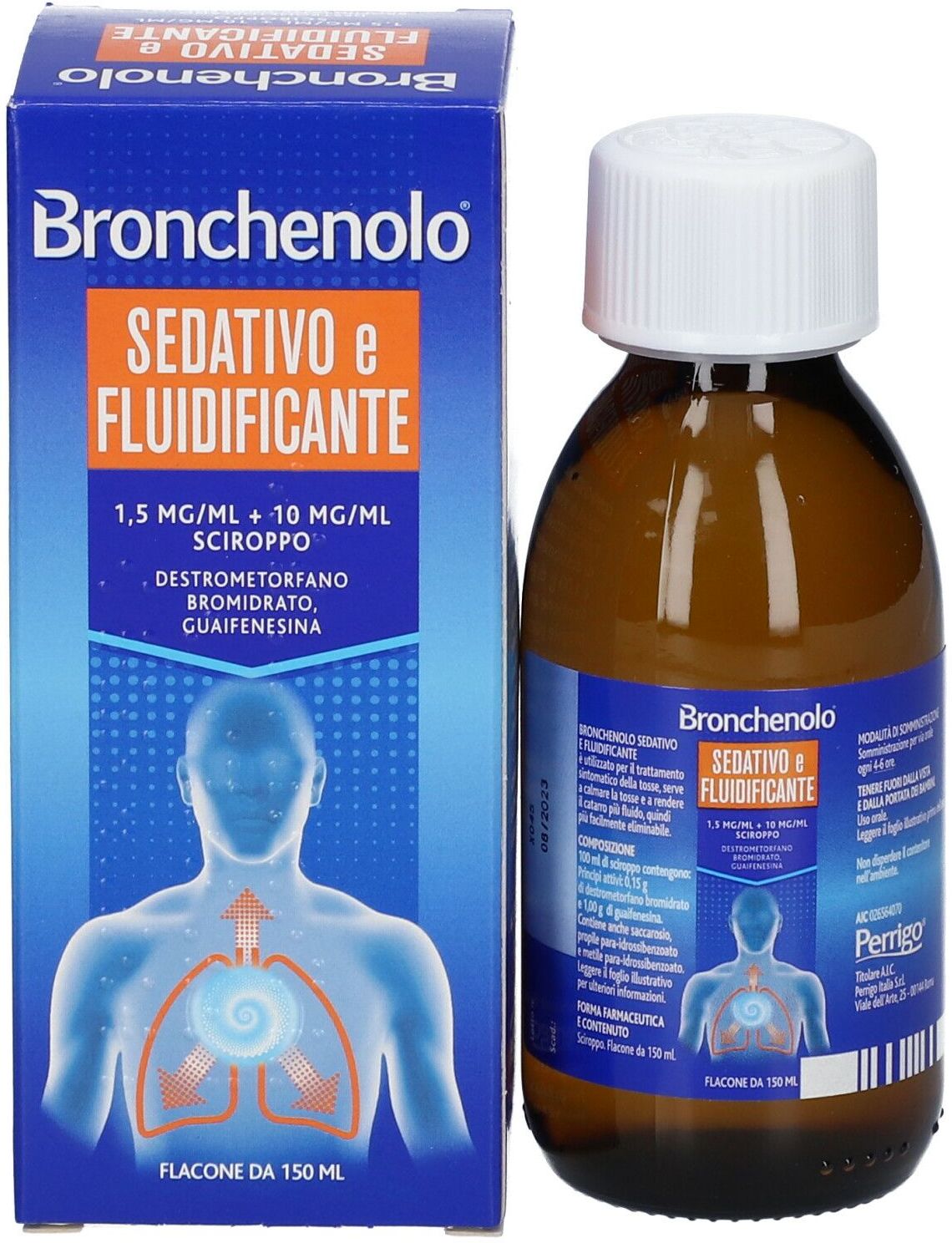 PERRIGO ITALIA Srl Bronchenolo, Sedativo Fluidificante Sciroppo, 150 ml