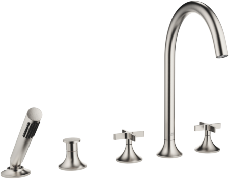 Dornbracht Vaia Wannen-Fünfloch-Armatur 27522809-06 platin matt, für Wannenrandmontage