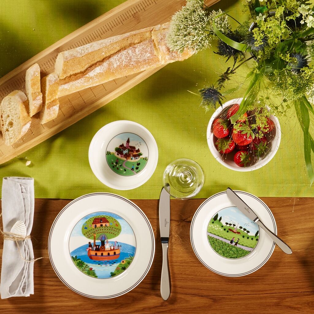 Schale VILLEROY & BOCH "Dessertschale Design Naif ø 13 cm bunt", bunt, Schüsseln, Schale