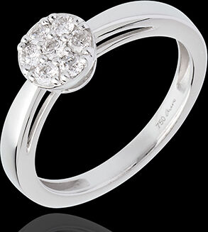 Edenly Ring Halbkugel mit Diamanten besetzt - 0.26 Karat