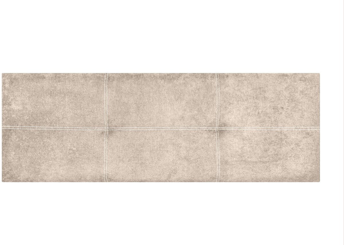 Cabecero Dalia hoofdbord in beige textiel met honingraatstructuur 115 cm