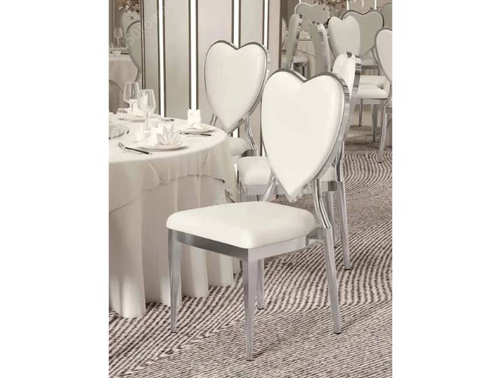 Chaise de banquet de mariage de luxe, chaise de salle à manger rembourrée avec structure métallique, chaise d'événement romantique pour mariage, hôtel, restaurant