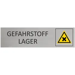 CombiCraft Aluminium Türschild Gefahrstofflager 165x45mm mit 3M-Tape