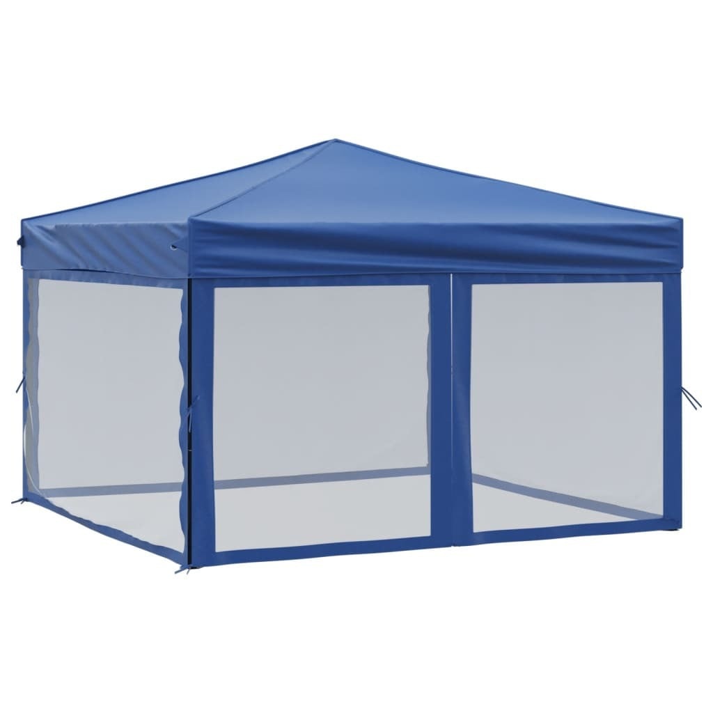 vidaXL Partytent inklapbaar met zijwanden, blauw, 3x3 meter
