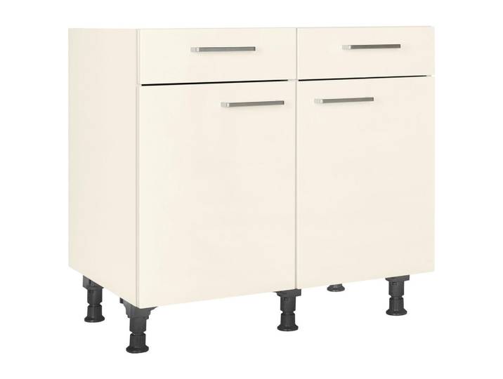 Nobilia Schubkastenunterschrank Touch, Magnolie, 1 Fächer, 2 Schublade(n) Schubladen, einzeln stellbar, 90x87x56 cm, Blauer Engel, Pefc, Goldenes M, Made in Germany, DGM-Klimapakt, Zusatzausstattung erhältlich, Küchen, Küchenmöbel, Küchenschränke, Küchenunterschränke