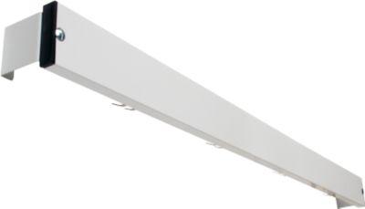 Hakenleiste für Umkleidebank-System, 1500 mm lang, Alu, lichtgrau