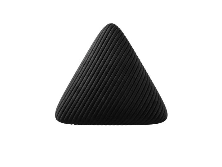 Dreieckiges Zierkissen Nook aus Cord - Schwarz - Cord - Luxusbetten24