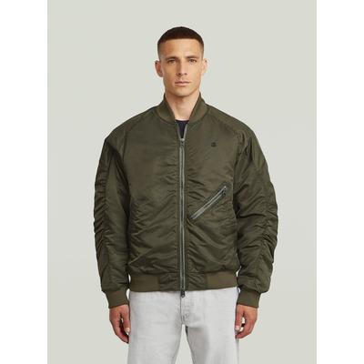 Bomberjacke G-STAR "GA-1 Lightweight Padded Bomberjacke", Herren, Gr. M, coated shadow olive, Obermaterial: 100% Polyimid, Jacken Bomberjacke