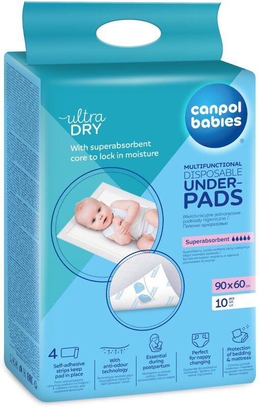 Canpol babies Disposable Underpads matelas à langer jetables Super Absorbent 10 pcs
