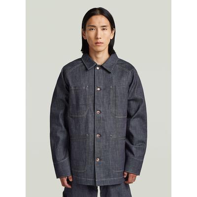 Outdoorjacke G-STAR "MN Selvedge Jacke", Herren, Gr. XL, grau (raw denim), Obermaterial: 100% Baumwolle, Jacken Outdoorjacke