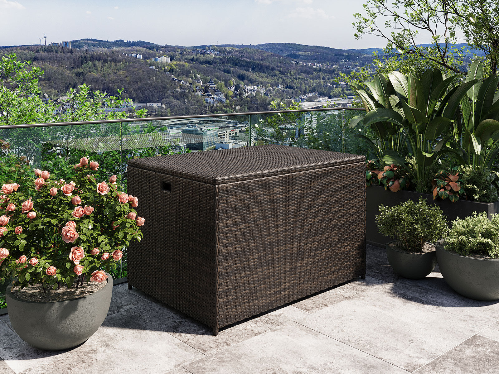 Afternoon Hyndebox I Brunmix Polyrattan