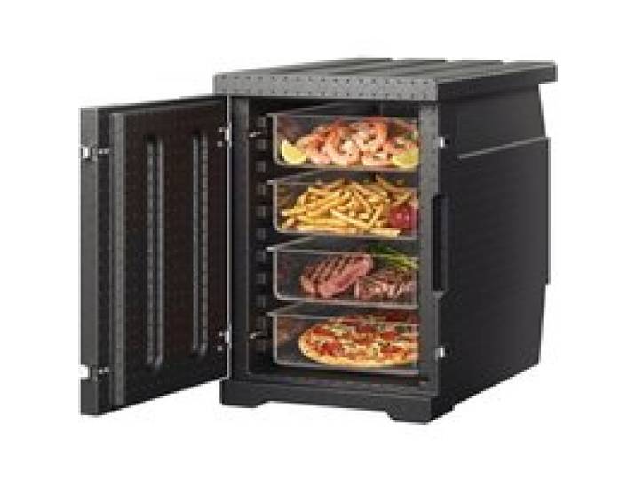 VEVOR Isolierter Thermobox Isolierbox Lebensmittelbehälterträger, 90 L für Catering, LLDPE-Lebensmittelbehälterträger mit Doppelschnallen, Frontlader-Speisewärmer für Restaurant, Kantine usw.