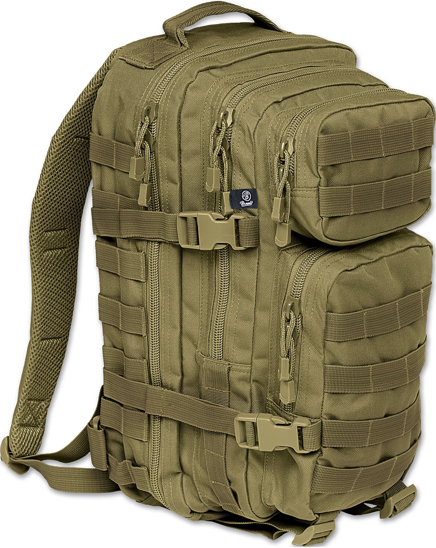 Rucksack BRANDIT "Brandit Herren Medium US Cooper Backpack", Gr. onesize, lila (olive), Polyester, Rucksäcke Rucksack