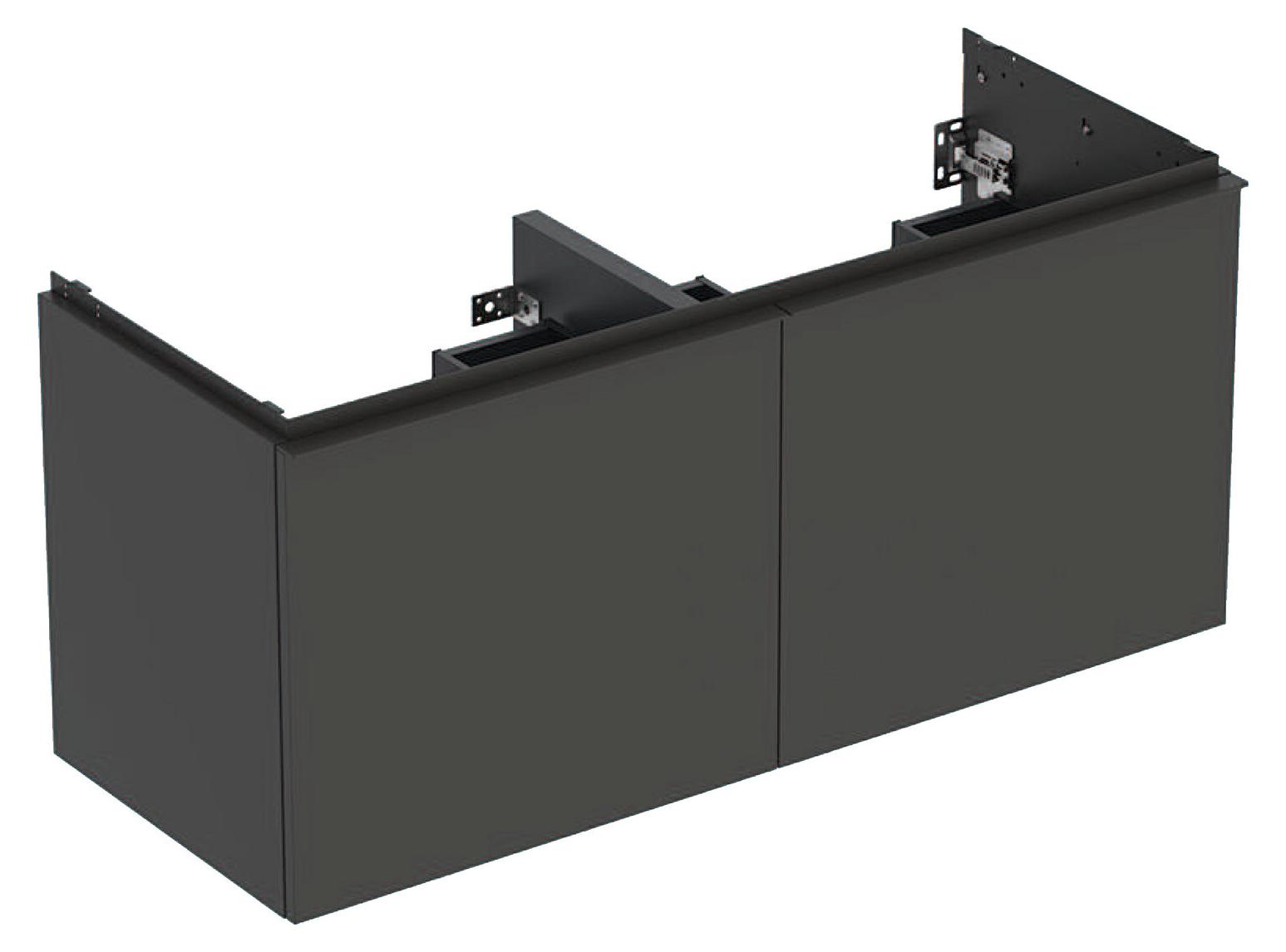 Geberit Doppelwaschtisch-Unterschrank Acanto 1 La., 1 I-Lade, B 119cm, la ma / la. ma