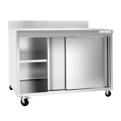 Unterbauschrank aus Edelstahl 1500x700 mm auf Rollen PREMIUM - GOLDINOX