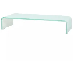 Helloshop26 - Praktischer Designer-TV-Schrank Fernseher für Monitor 60 cm weißes Glas