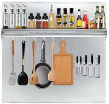 Garvee 201 Stainless Steel Wall Mount Backsplash with Bracket 29.5x29.5 24x30