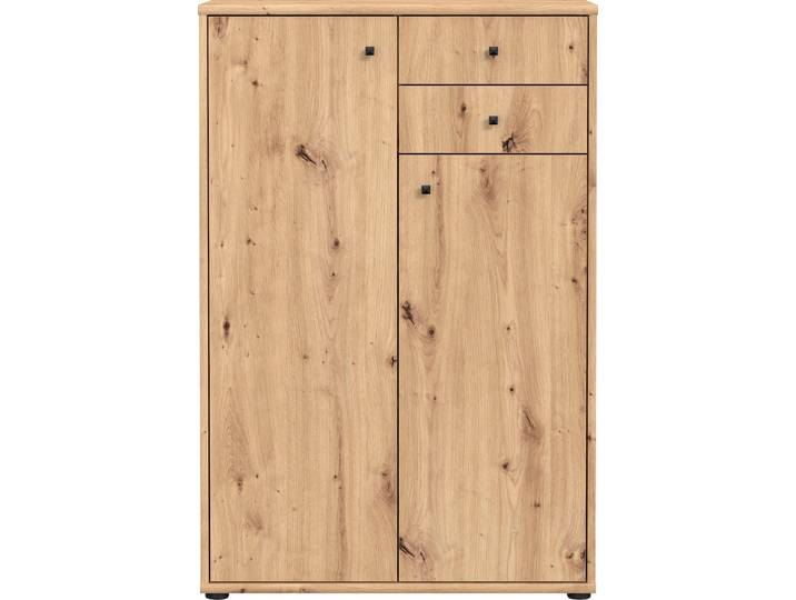 Kommode FORTE Tempra, Kommode, 2 Türen, 2 Schubkästen, viel Stauraum , braun (artisan eiche), B:73,7cm H:111,1cm T:34,8cm, Sideboards, Kommode, Breite 73,7 cm