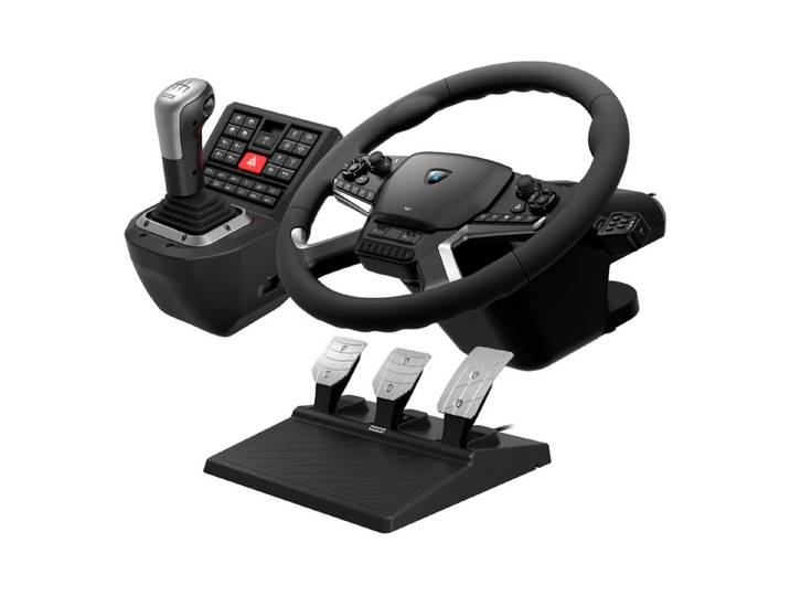 HORI HORI Force Feedback Truck Control System, Simulatoren-Set, (für PC) Gamepad