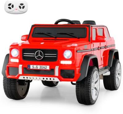 Costway 12V Licensed Mercedes-Benz Kids Ride-On Car-Red