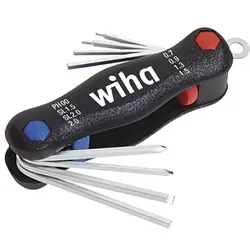 Wiha Multitool Mini PocketStar Schlitz, Phillips, Innensechskant 8-teilges Set - 27936