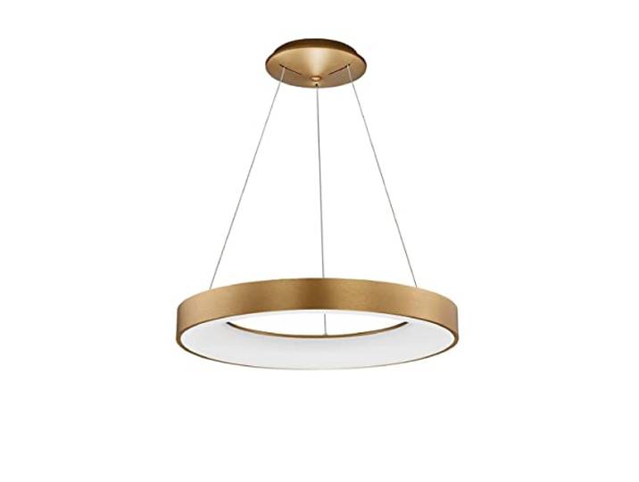 Luminosa Lighting Merano Bancroft 60cm integrierte LED Pendelleuchte Decke gebürstet Gold Aluminium LED 50W 3250Lm 3000K