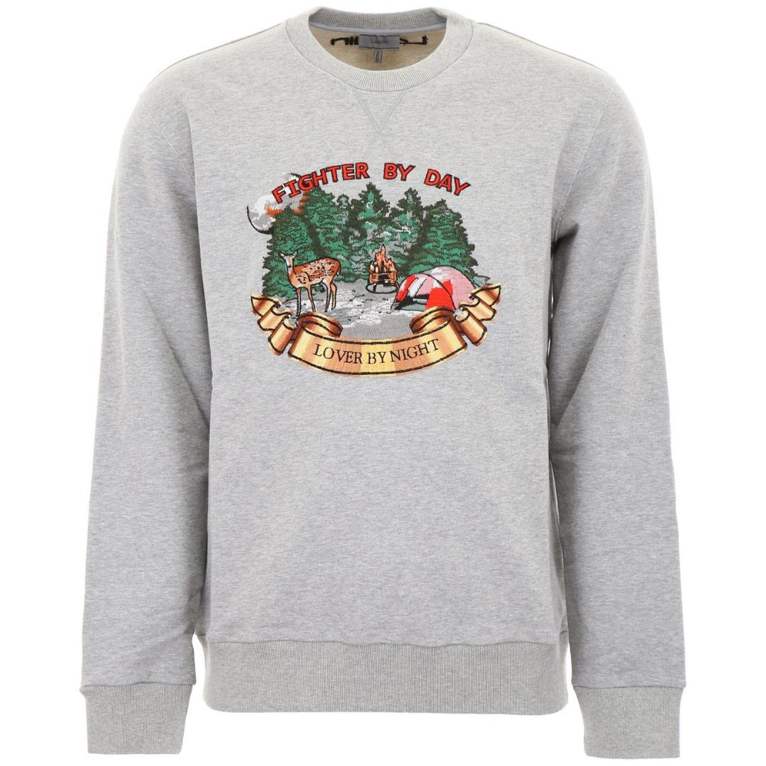 Lanvin Fighter By Day Lover By Night Forest grijze trui