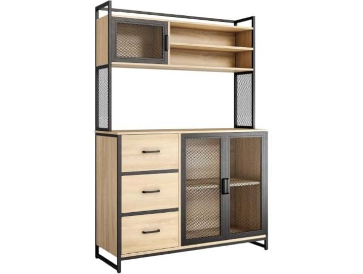 Küchenschrank Mit Arbeitsplatte – Vorratsschrank Küche & Küchenschrank Mit Schubladen Für Praktische Aufbewahrung – Als Küchen Regal Oder Badezimmerschrank Hoch Flexibel Nutzbar -Regal Küche